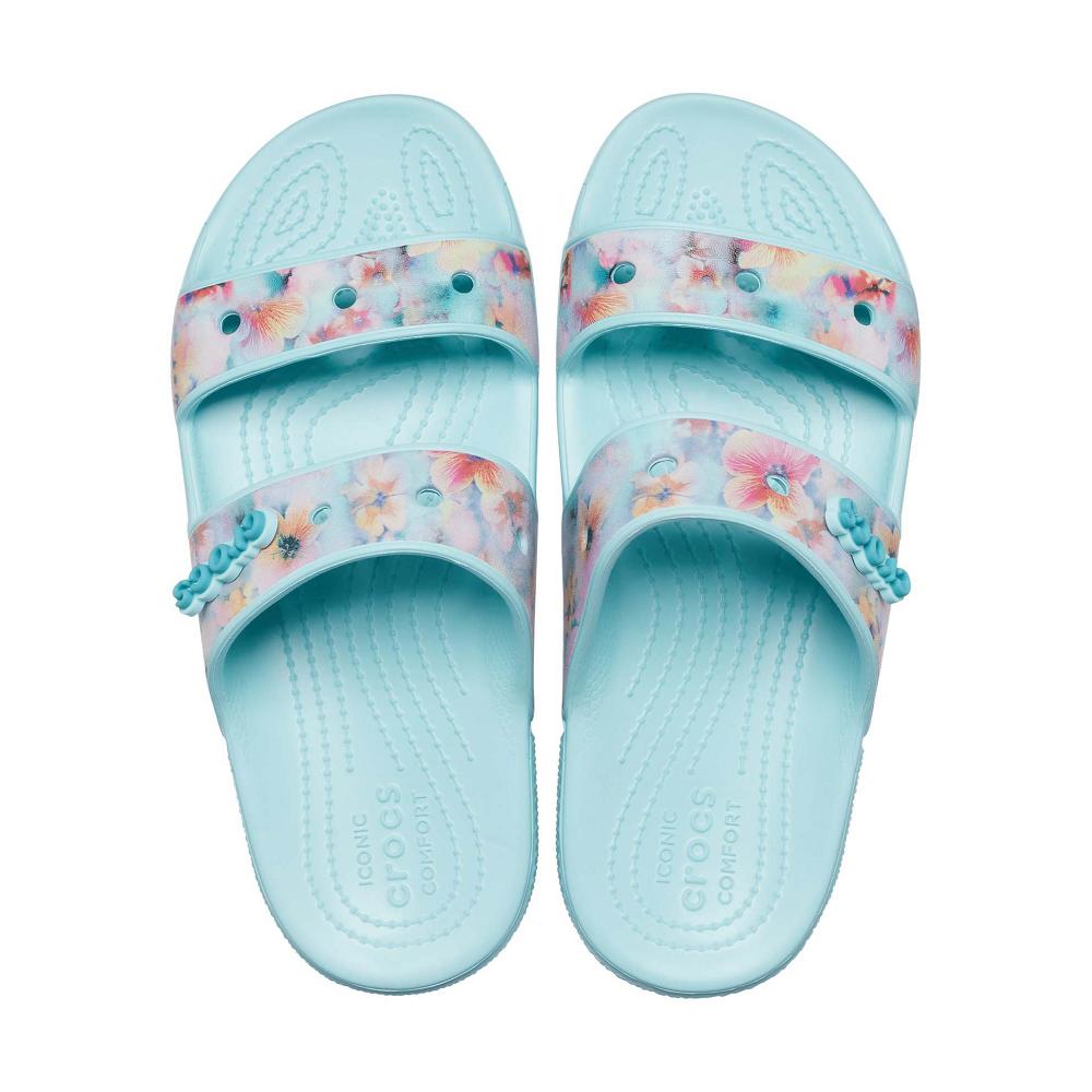 Turquoise Men's Crocs Classic Dream Sandals | NZ 1234SGLO